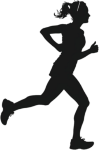 Silhouette course femme