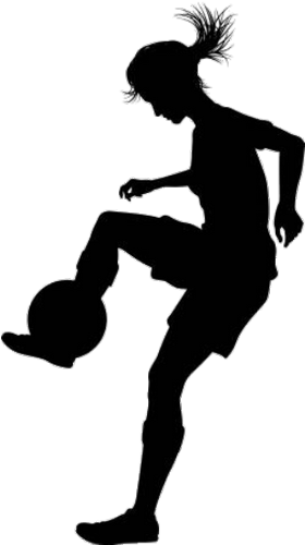 Silhouette football femme