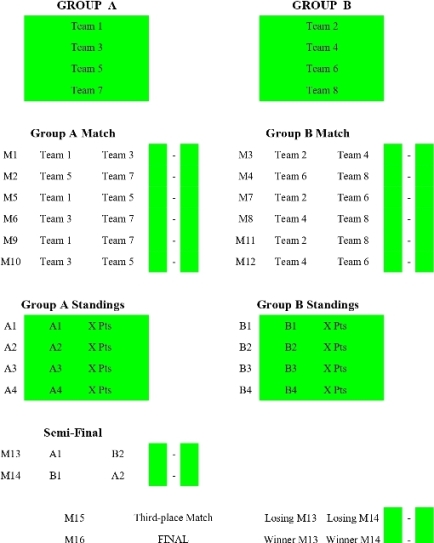 Mens football tournament calendar